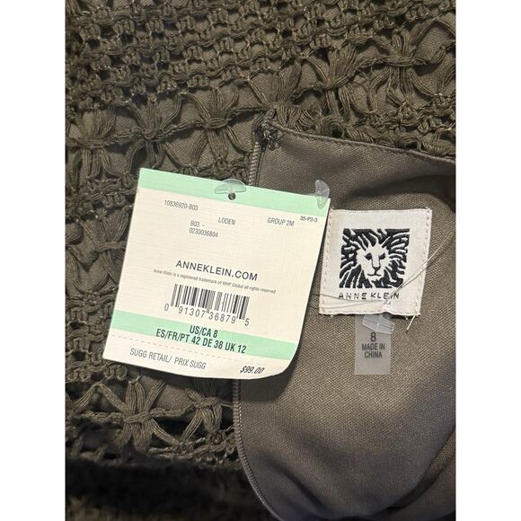 Anne Klein Loden Crochet Women's Shift Sleeveless Swing Dress Size US 8 NWT - Picture 8 of 9